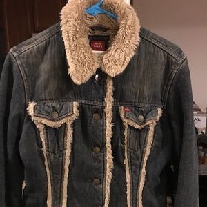 Vintage Miss Sixty Fur Jean Jacket Made in Italy